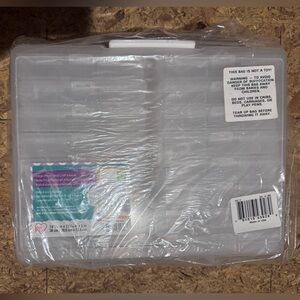 Iris Craft and Photo Case Plastic Storage Box with White Handle